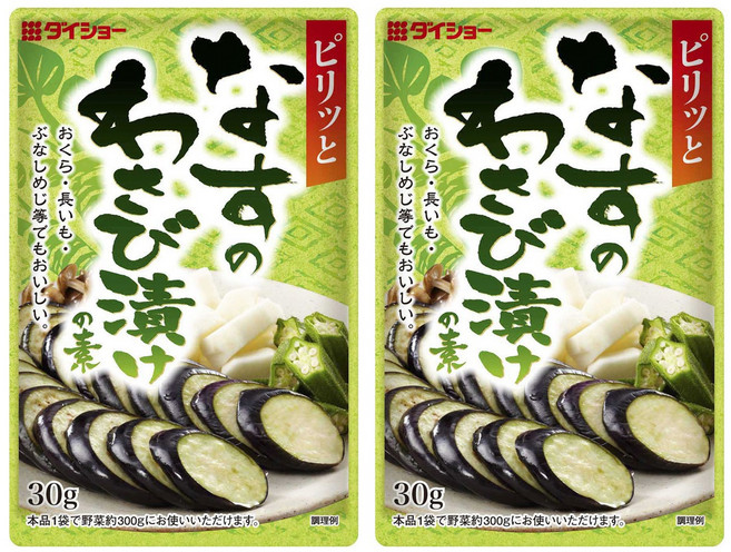 다이쇼 가지의 와사비절임 재료, 2개, 30g