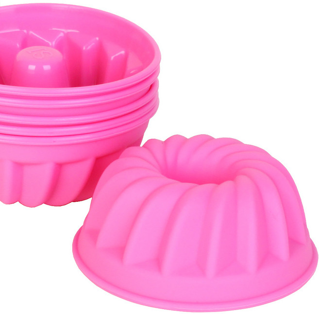 실리콘몰드 구겔6P (미니 구겔호프틀 6개입) /베이킹/머핀컵/증편틀/푸딩만들기, 1개