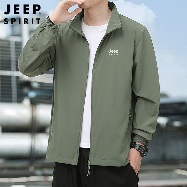 JEEP SPIRIT 지프 스피릿 남성 경량 스판 바람막이 집업 자켓 3039+양말