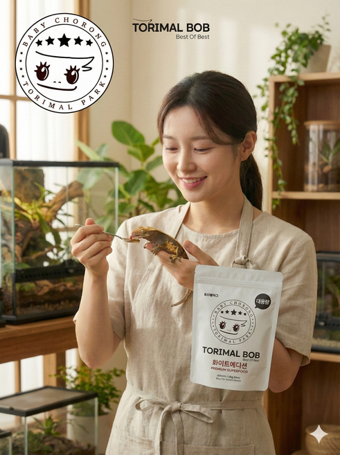 [토리멀밥] 슈퍼푸드 인섹트 크레스티드 게코 도마뱀 먹이 Torimal BOB 사료 쌍별 귀뚜라미 파우더 가루 레오파드, 226g, 1개