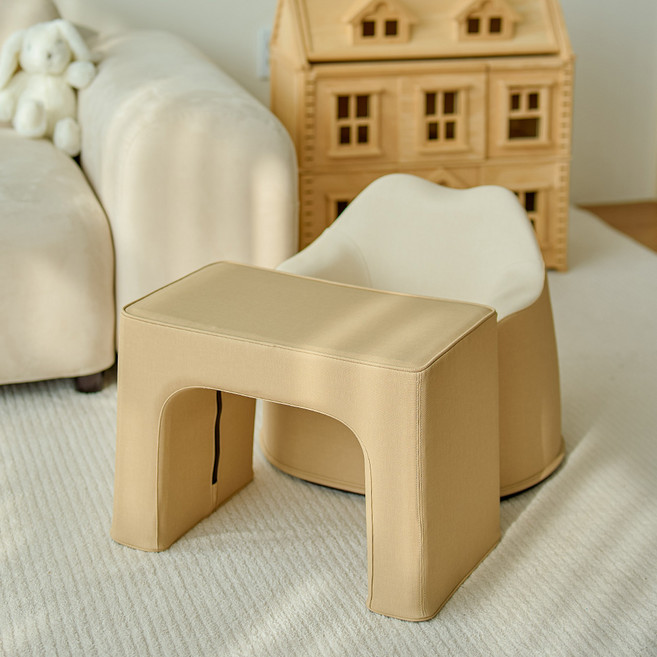 리에또 모던 유아 아기소파 테이블 세트 아기 책상 의자, 코지베이지set