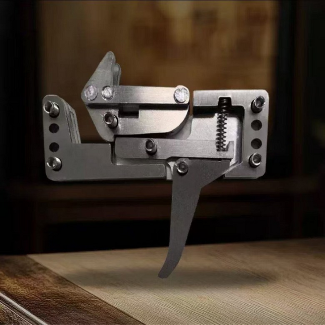 슬링샷 방아쇠 블록 새총 자작 상품 뭉치 작살 트리거 걸쇠 더블, 1개, 더블 톱니형 릴리스 장치