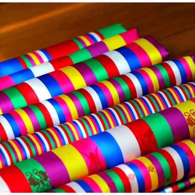 리본빌 한국 색동 원단 7종, 1개, (4번) 동자 색동 원단 25미리폭