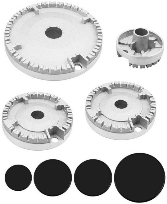 가스렌지 호환부품 플랫 파이어 커버 세트Shabaf 스토브 헤드 가스 액세서리 독립 패키지 2334 세트, 1개, 01) 라이트 그레이