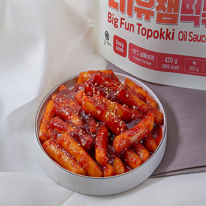 삼시오끼 매콤불맛 비법소스 기름 떡볶이 (2봉) 떡복이, 2개, 300g