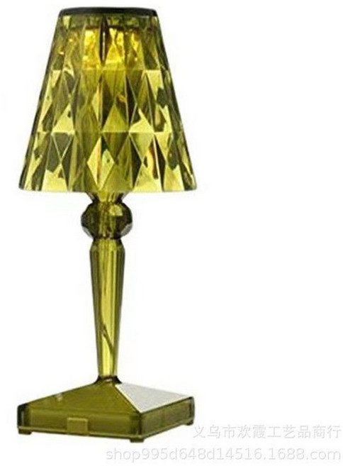 카텔 아크릴 다이아몬드 크리스탈 충전식 장식 데스크램프 USB 침실 바 터치 프로젝션