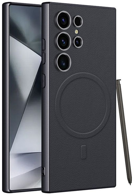 럭스폰 갤럭시 s25 울트라 맥세이프 지문방지 핸드폰 명품 가죽 케이스