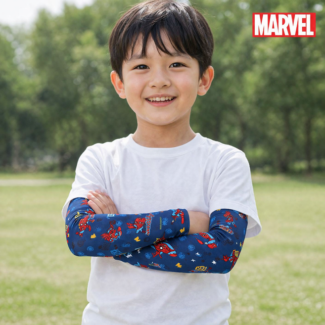 쿨토시 스파이더맨 남아 햇빛차단 팔토시 아동용 야외활동시 필수