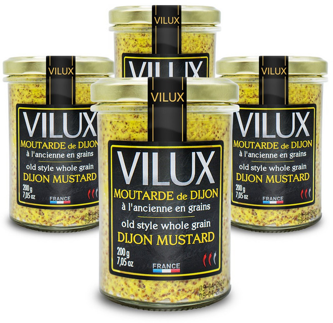 프랑스산 당근라페 저당 홀그레인 머스타드, 4개, 200g