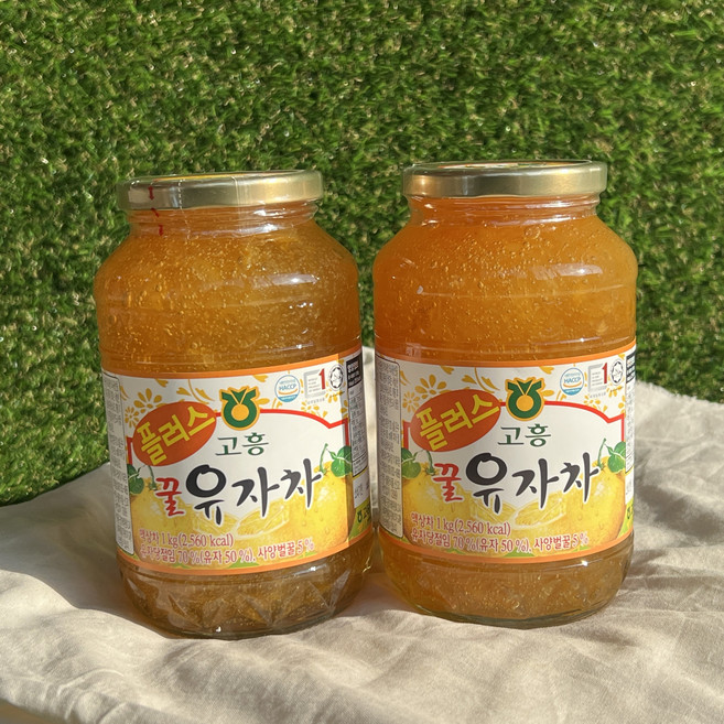 고흥 꿀유자차 2kg 유자청 수제 에이드 꿀 즙 농축원액 통유자 농장 국산 액기스 허니 웰빙, 1개, 2개입, 1kg