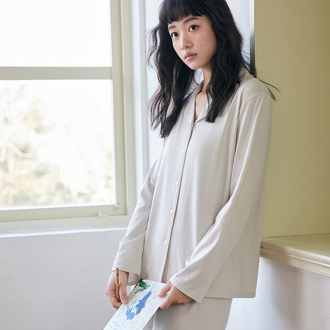 和之潮 蠶絲長袖睡衣套裝