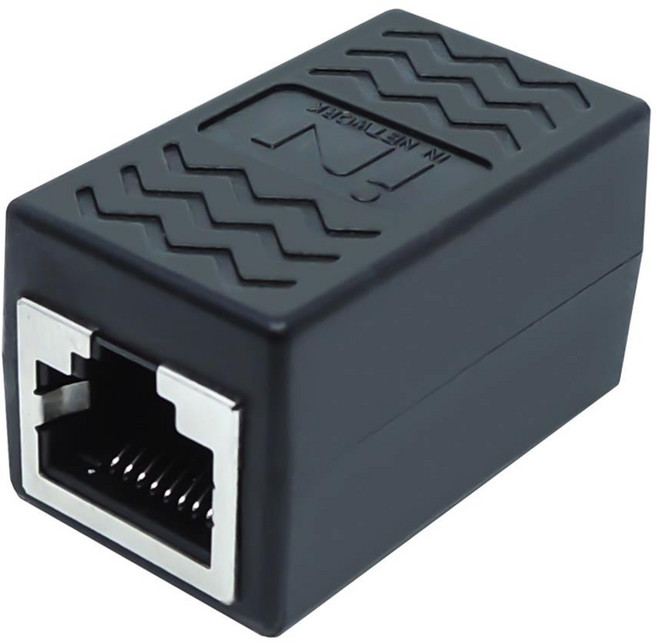 인네트워크 CAT.6 FTP I형 커플러 PVC하우징 블랙 IN-F6CPBK, 1개, 36.7mm