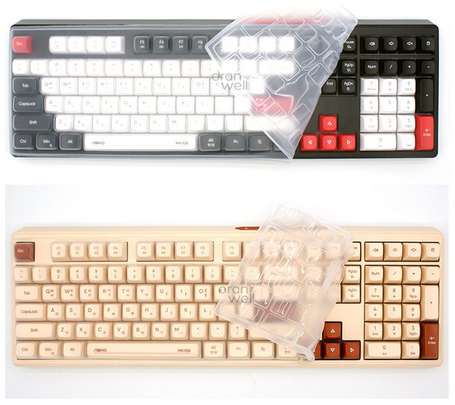 앱코 오랜웰 앱코 ABKO MK108 MK108W 108키 키스킨 키보드 덮개 커버 호환