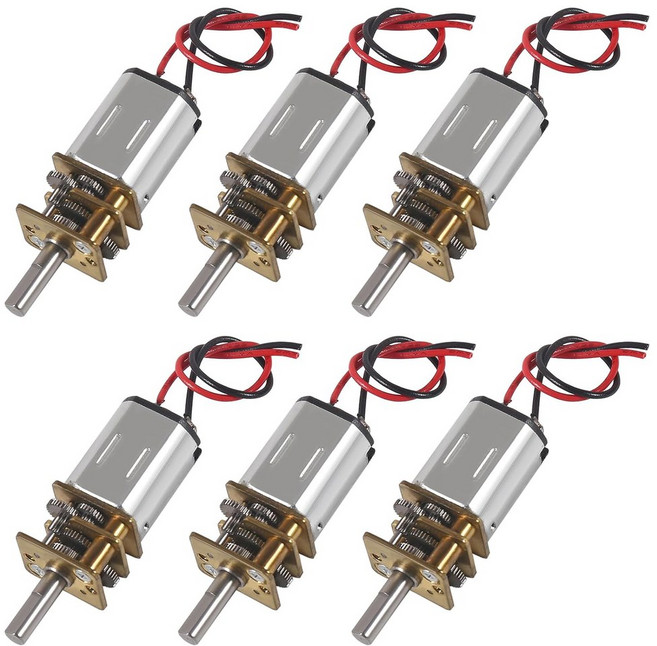 6개 미니 마이크로 N20 기어 모터 DC 3V 저속 풀 메탈 기어박스 마이크로 모터 RC 자동차 로봇 모델 DIY 엔진 장난감용, 2pcs