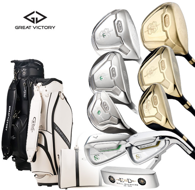 골프채풀세트 6종 남/여 지브이투어 드라이버 페어웨이 유틸리티 우드 아이언 웨지 퍼터 골프백 캐디백 보스턴백 백포함, 슬링샷, 남/경량스틸, 골프백 제외