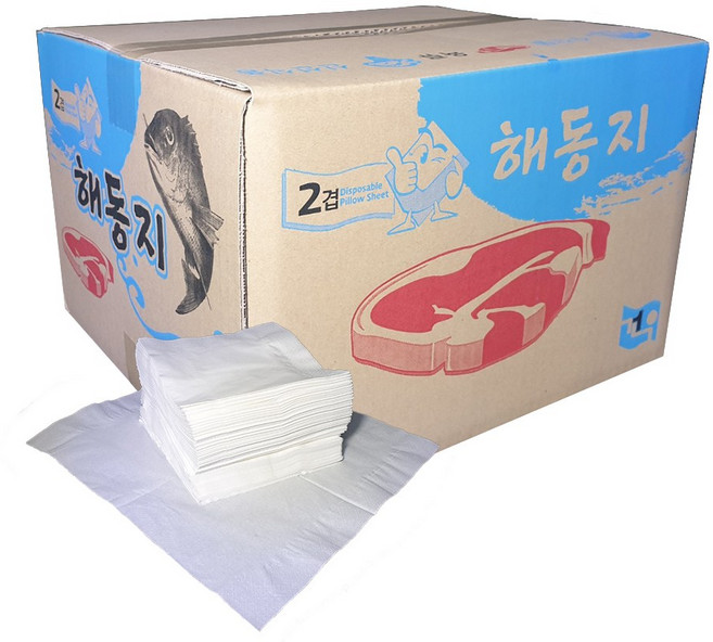 330mm x 370mm 해동지 2겹 800매 해동지 천연펄프 건우크린 [공장직영] 소형, 100매입, 8개