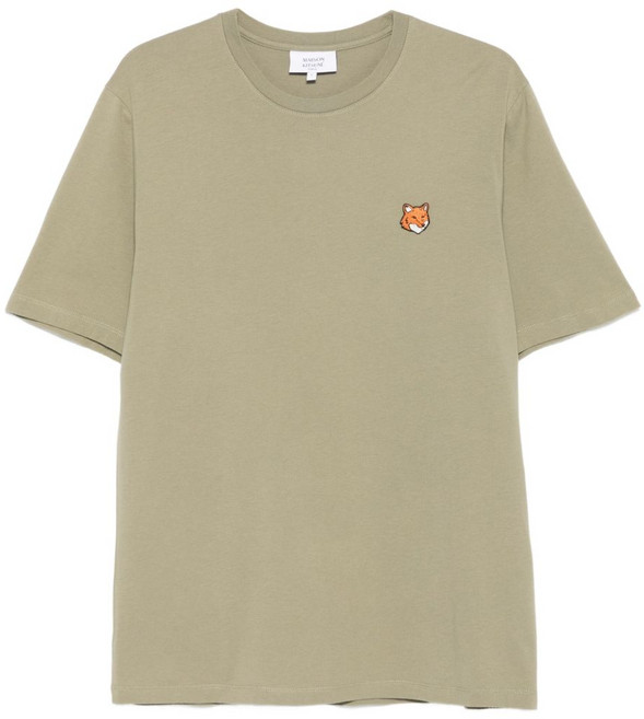 메종키츠네 폭스 헤드 자수 티셔츠