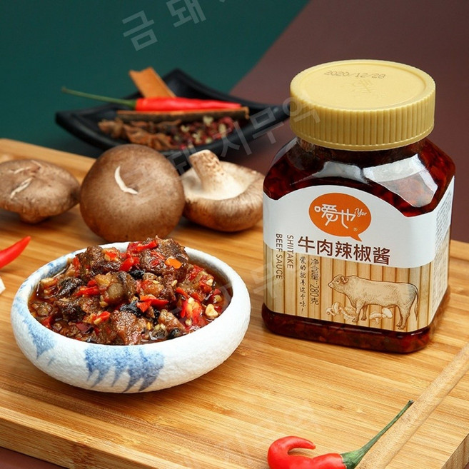 후난 특산품 요리 소스 辣椒酱 下饭菜, 1개, 280g