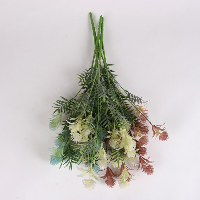 [특가] 58cm 엉겅퀴부쉬 3color 조화가지 조화꽃, 1개, CREAM