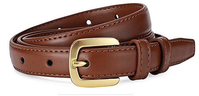 女士細腰帶，簡約針扣，1.9CM修飾腰線