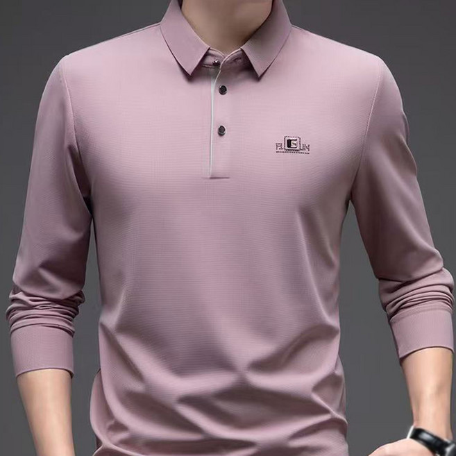 남성 긴팔 카라 티셔츠 가을 남자 기본 티셔츠 솔리드 컬러신상 베이직 무지 긴팔티 통기성 데일리 카라티