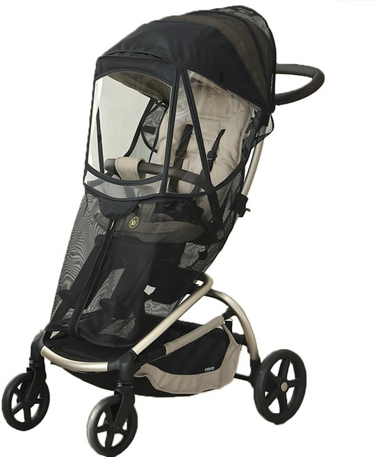 맘네스트 모기장 유모차 커버 타보 트레블러 트라이크 에이블 코지 샤인 프리미엄 스핀플러스 르베르 라온 호환, 블루블랙, 1개