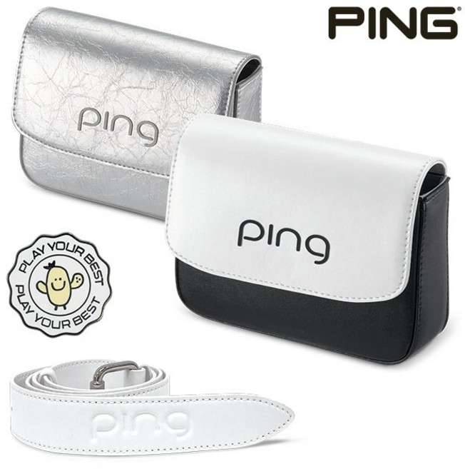 핑 2025 여성 HS 힙색 벨트+볼마커, 실버