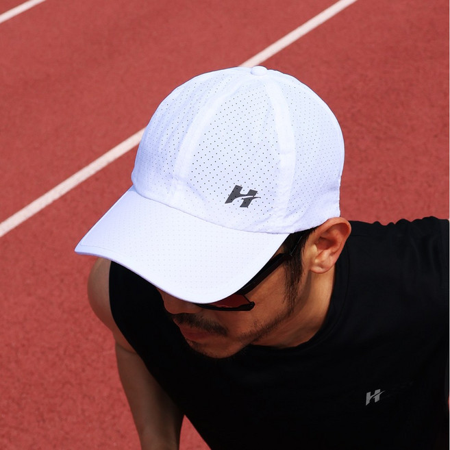 홀릭커스 메쉬 러닝 모자 캡, 1개, 화이트