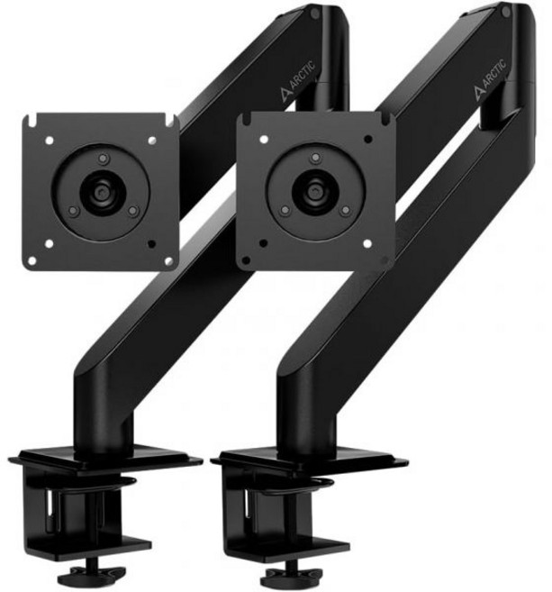 아틱 X1-3D 모니터 암 가스 1대용 최대 40/43 울트라와이드 모니터용 마운트 10kg/22파운드 케이블 정리 기울이기 회전 높이 조절 가능 블랙, 2개 팩