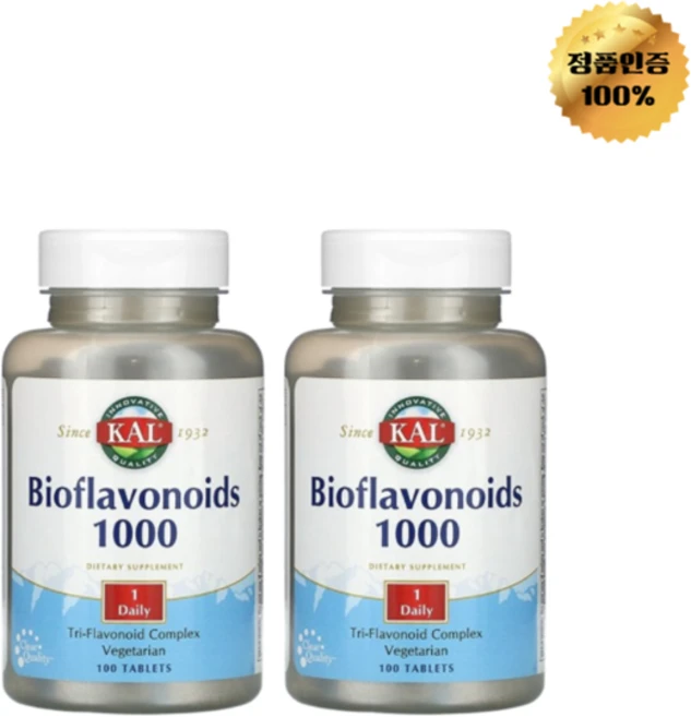 KAL 바이오플라보노이드 1000 100정, 2개 - 쿠팡