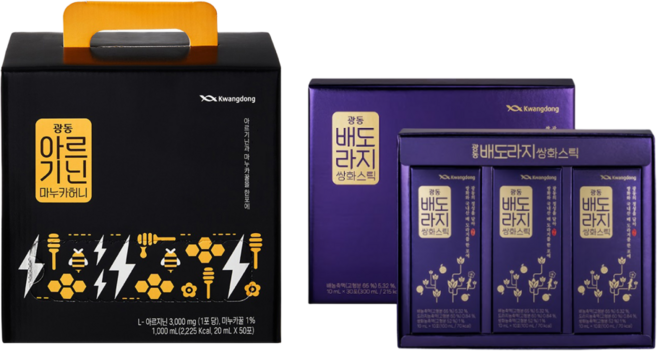 광동 아르기닌 마누카허니스틱 50포 1세트+배도라지쌍화스틱 30포 1세트, 1개, 300ml