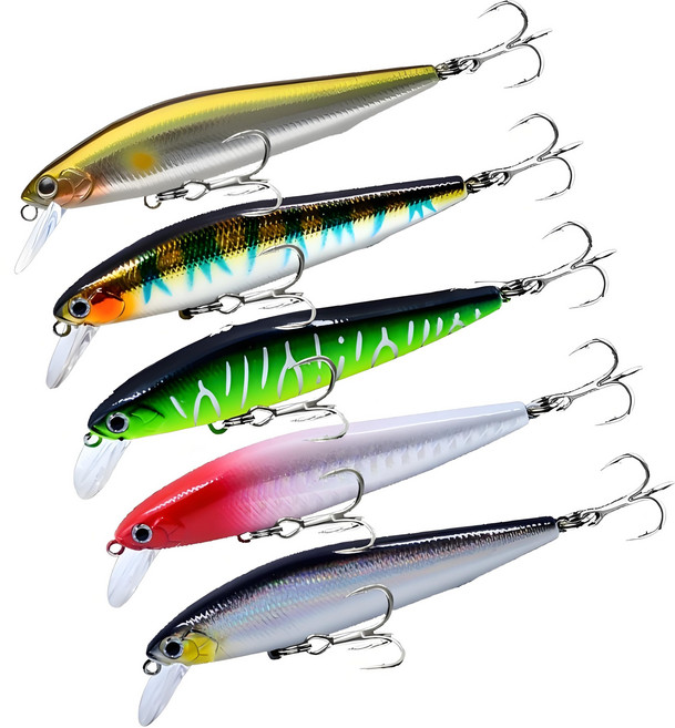 미노우 하드베이트 루어낚시 미끼 5종세트, 5개, 5g, 믹스 컬러