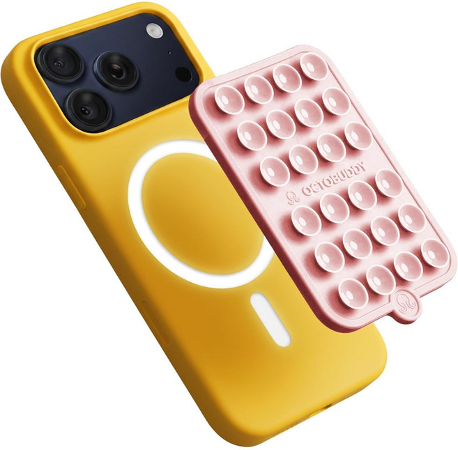 [정품] OCTOBUDDY 옥토버디 맥세이프 마그넷 자석 실리콘 흡착패드 유튜버 틱톡커 필수품 셀카용 휴대폰 거치대, 1개, CHALK PINK 초크 핑크