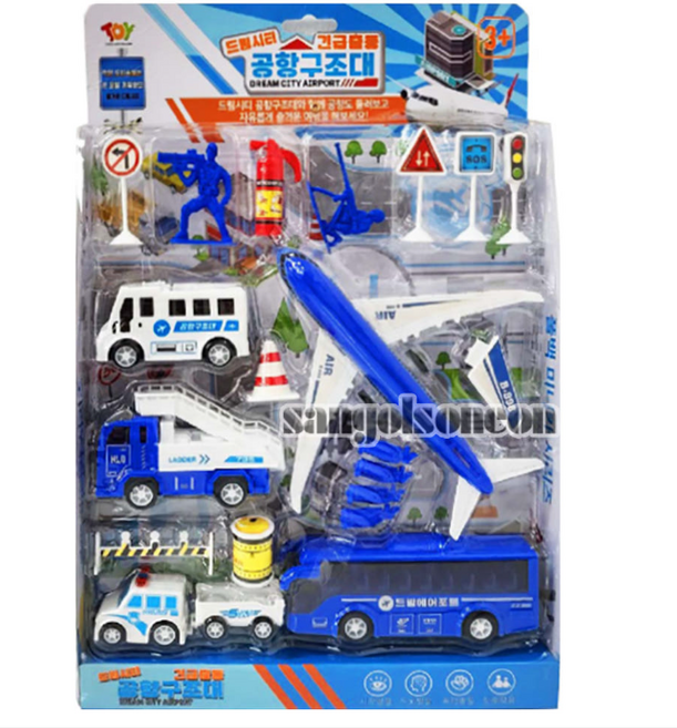 드림시티 긴급출동 공항구조대세트 공항구조대 공항 구조대 미니카, 1개, 다양