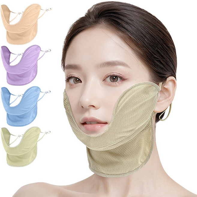 나스카 자외선차단 골프 등산 스포츠 여성 3단 볼마스크, 스킨, 1개