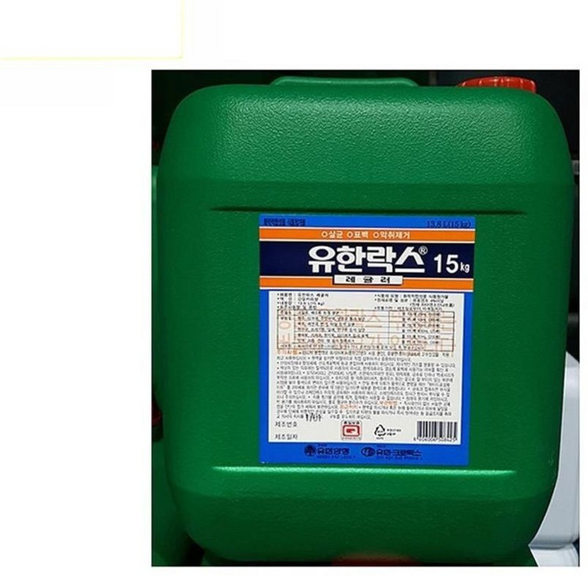 유한락스 레귤러 식품용 15Kg 1개 식자재 용품