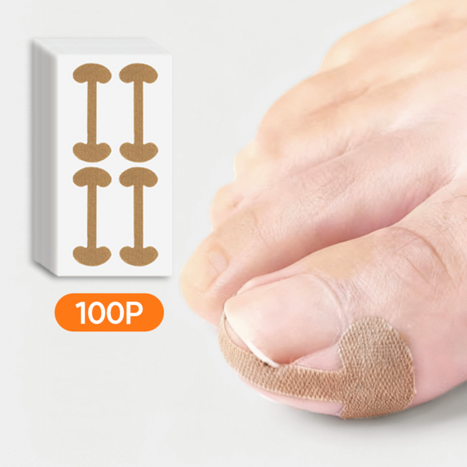 루리다 파고드는 발톱 관리 테이프 엄지발톱 보호 테이프, 100개