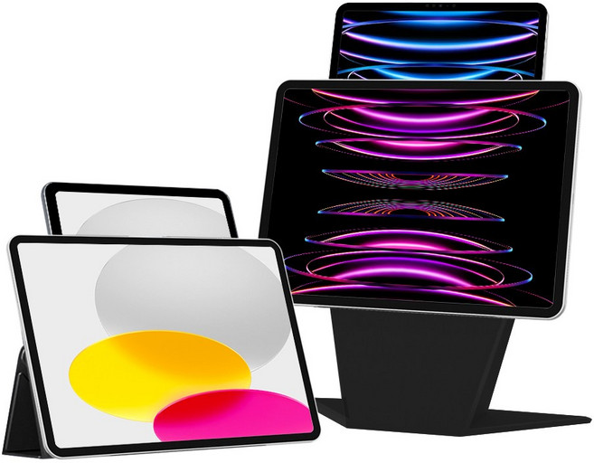 니하 아이패드 폴리오 스탠드 케이스, 블랙