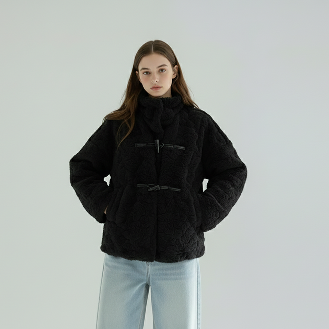 여성 소프트 볼륨 누빔 더플 자켓 빅사이즈 뽀글이 떡볶이 코트 하객룩