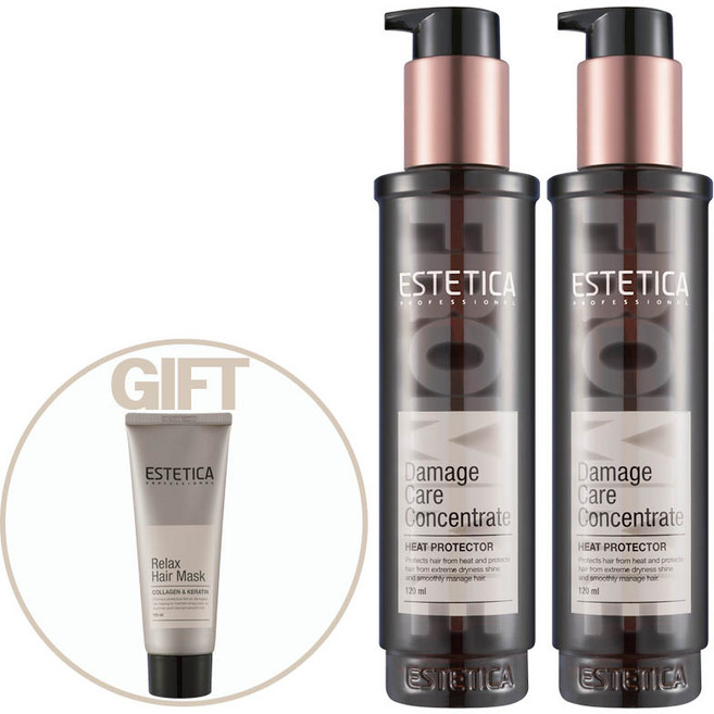 2025년 생산 사은품증정 1+1 에스테티카 데미지케어 컨센트레이트 헤어 오일 에센스 120ml, 2개