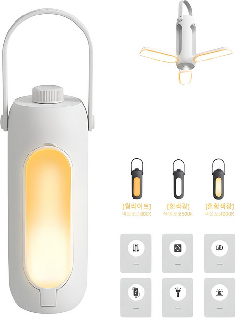 캠핑 랜턴, 화이트(white), 1개