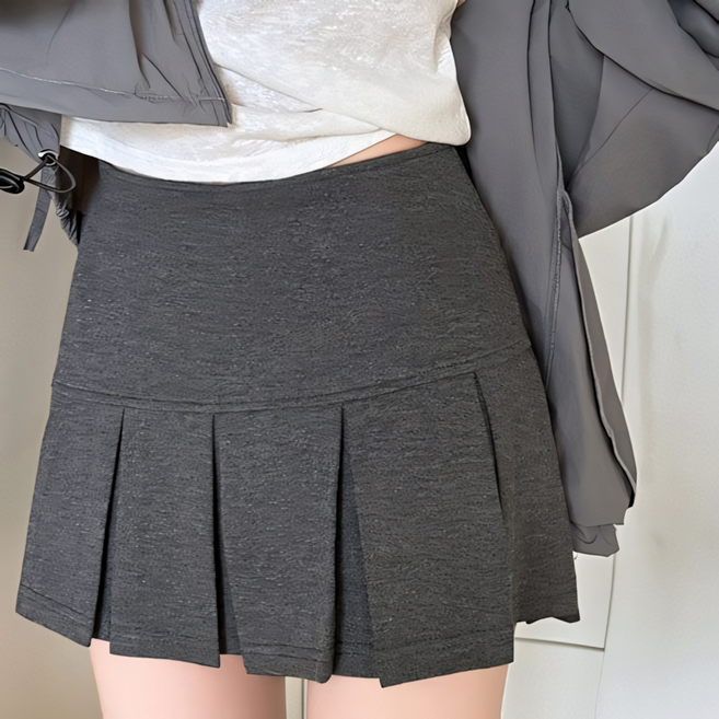 레티고 [속바지안감] 러블리 캐주얼 히든지퍼 플리츠 치마바지