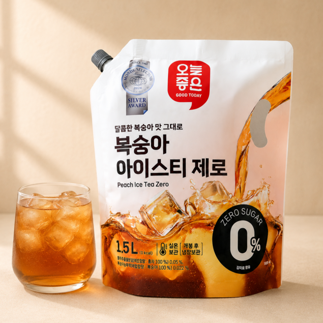 오늘좋은 복숭아 아이스티 제로 (1.5L)
