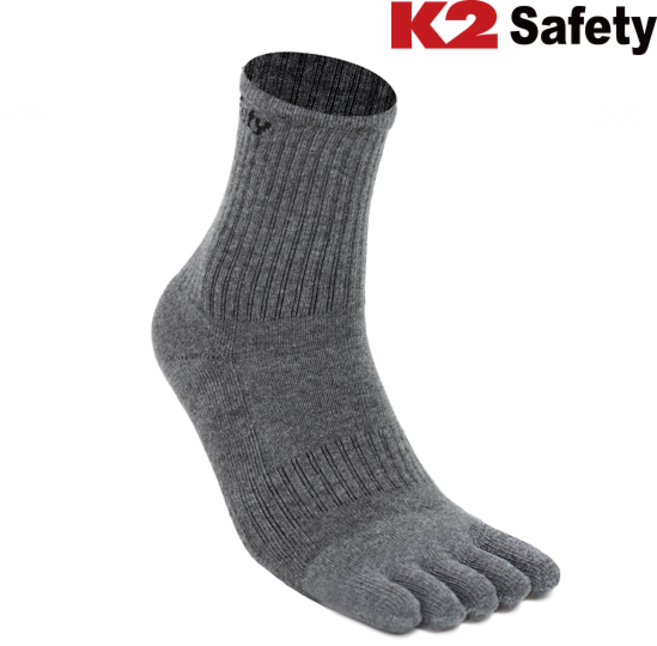 K2 safety 케이투 발가락 양말 기능성 땀흡수 등산 캠핑 야외 스포츠 무좀예방, 그레이, 1개