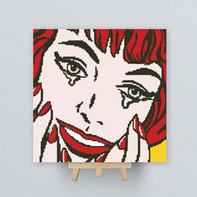 보석십자수 명화 풍경 행복한 눈물 종이판형 30x30, 단품, 1개