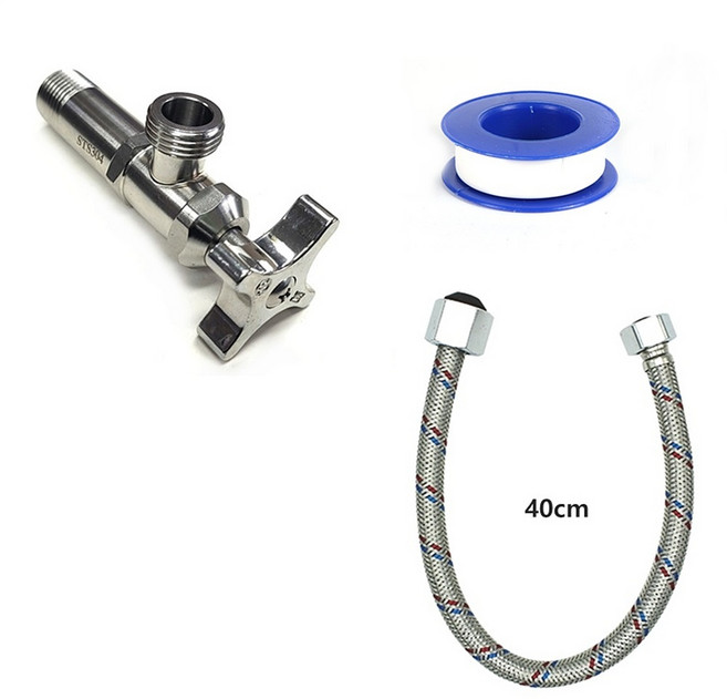 양변기 수도 밸브 고압 호스 세트 40cm
