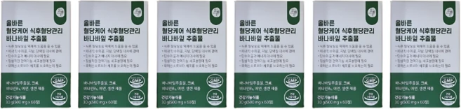 올바른건강식품 혈당케어 식후혈당관리 바나바, 60정, 6개 - 쿠팡