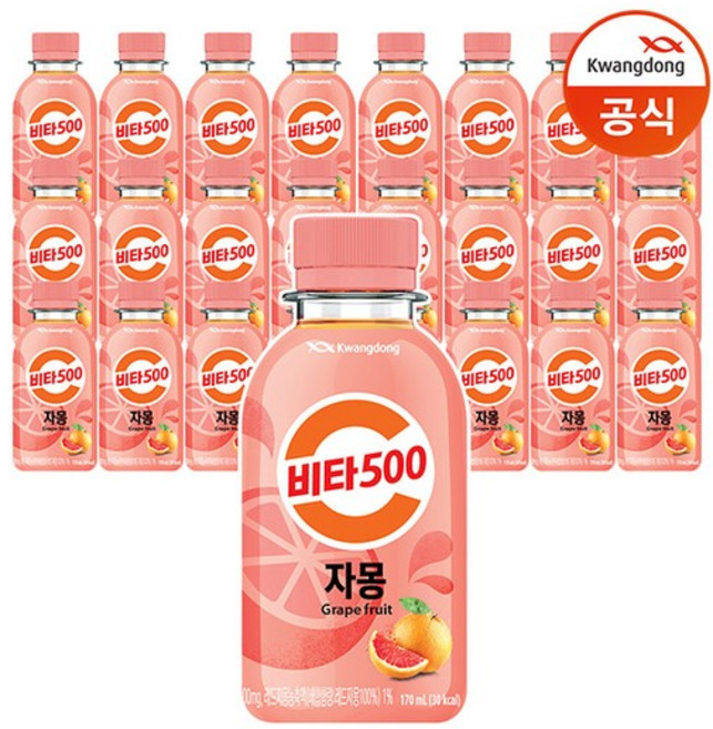[광동직송] 비타500 자몽 170ml x24개, 없음