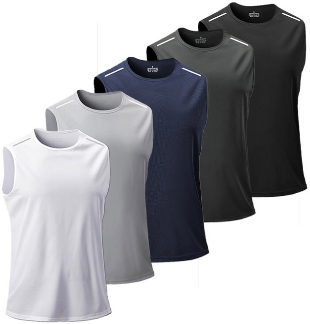 [MNC] 여름 속건 쿨링 아이스 스포츠 나시 초경량 반팔티 민소매 5color