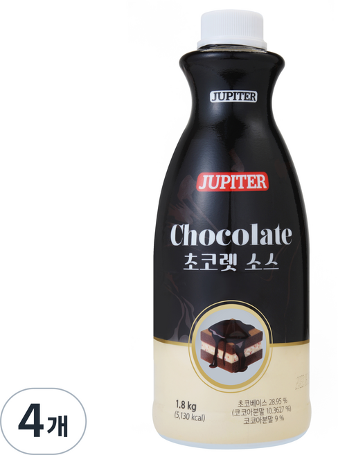 쥬피터 초코렛 소스, 4개, 1.8kg